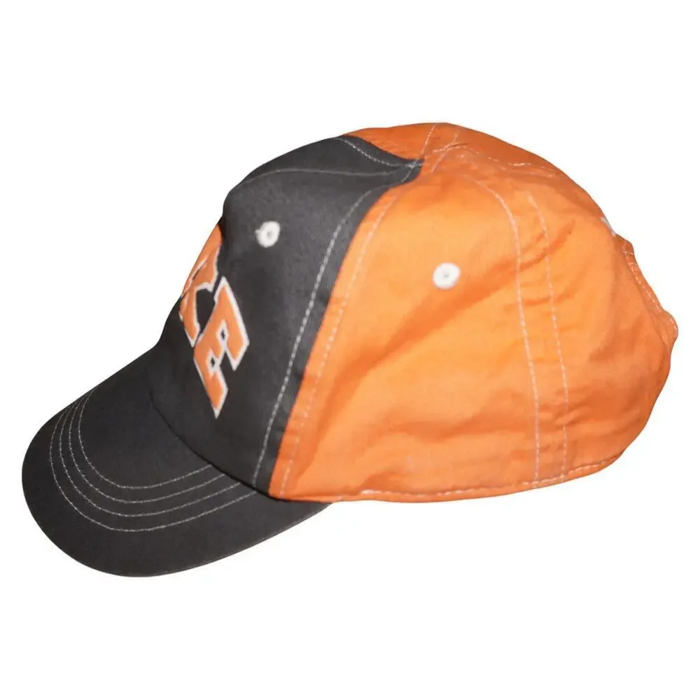 NIKE Kids Two-Tone Baseball Hat Cap Orange Grey Strapback Youth Adjustable